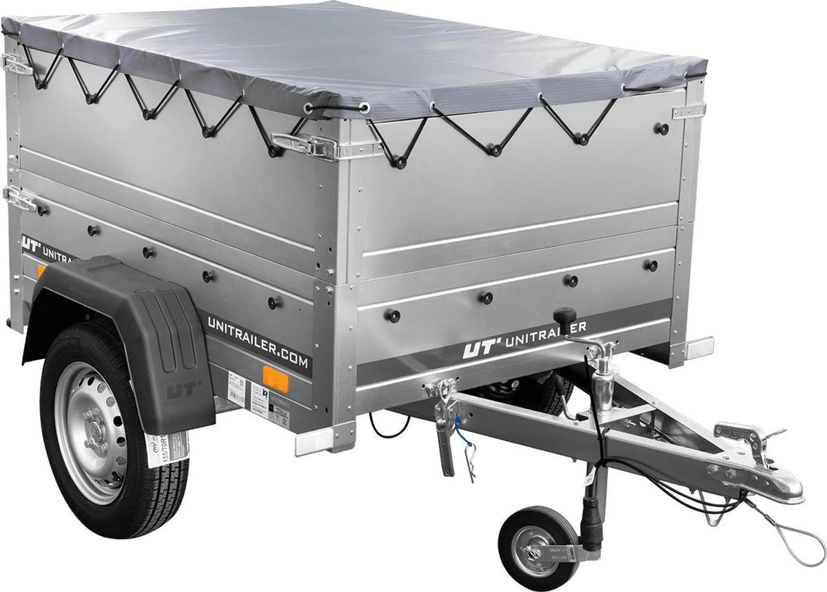 Anhänger GARDEN TRAILER 150 KIPP mit zusätzlichen Bordwänden, Stützrad und Flachplane - Neu