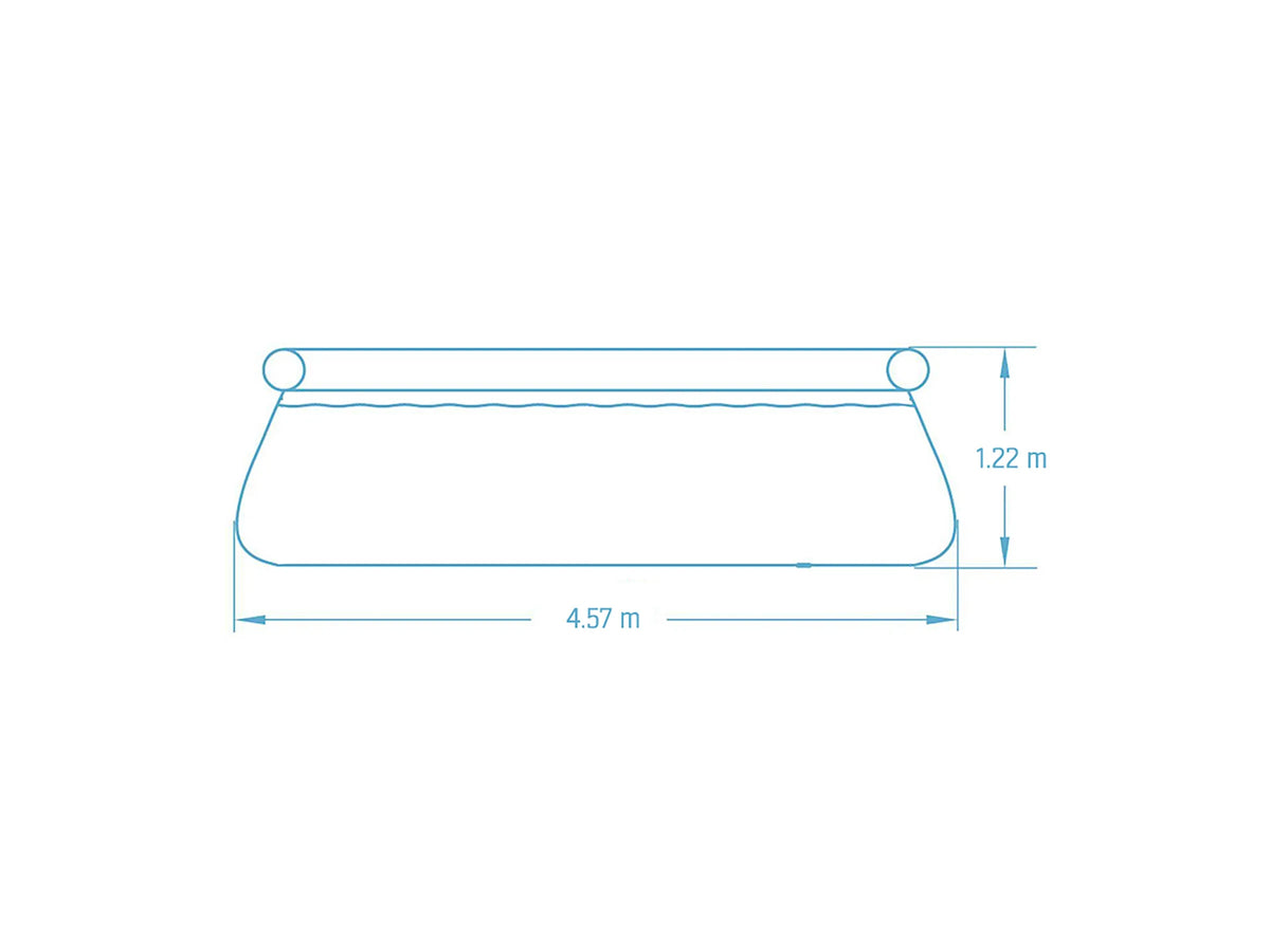 Bestway Fast Set Aufstellpool-Set Ø 457 x 122 cm Rund Schiefergrau